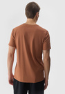 Koszulka Męska 4F Sportowy T-shirt Brązowy Regular TTSHM1156