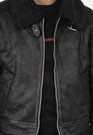 Kożuch Męski Kurtka Czarna Pilotka Slim Fit 15-K-2024