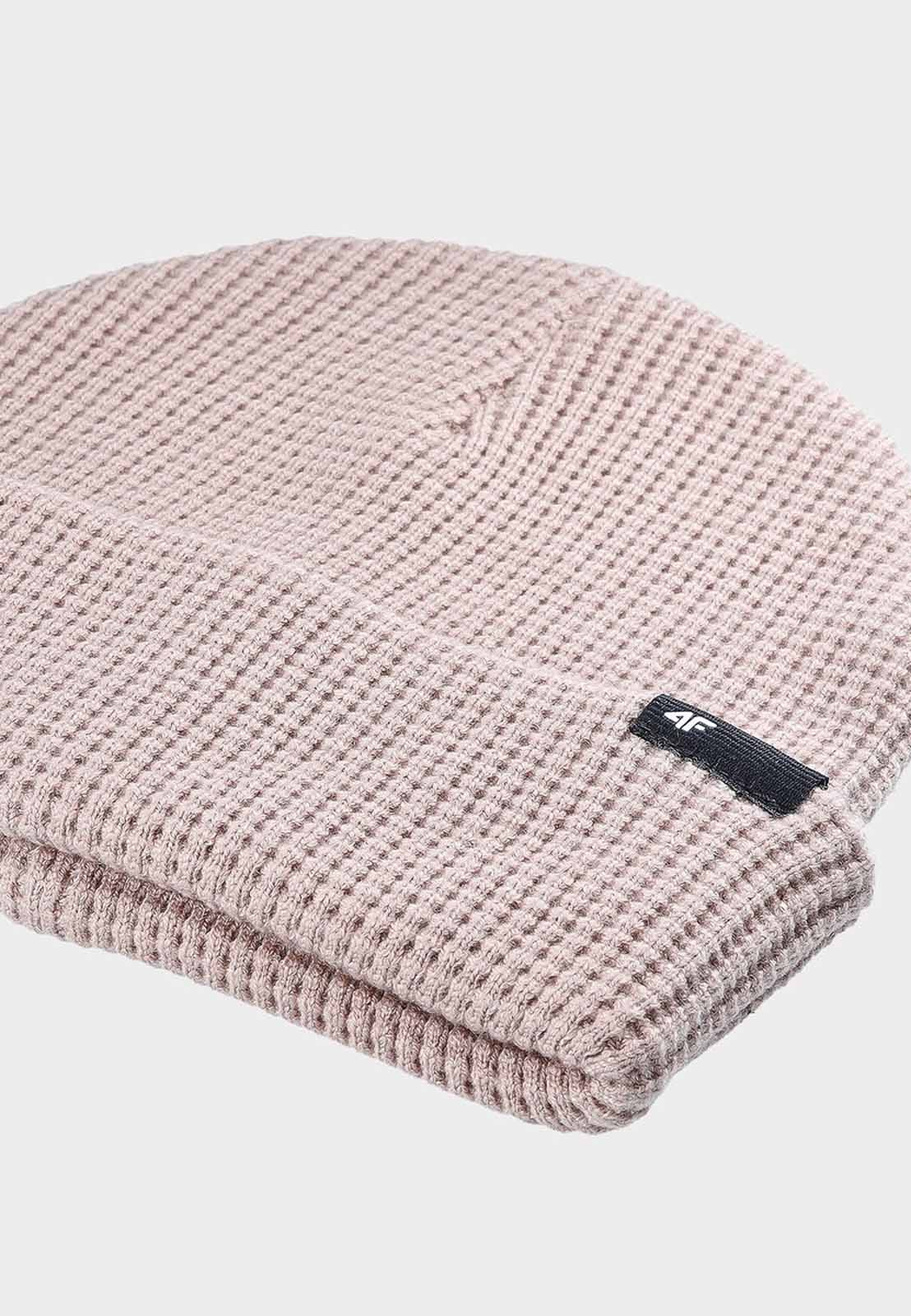Czapka Męska 4F Sportowa Zimowa Beanie Dwuwarstwowa z Wywinięciem Brązowa 4FWAW24ACAPM465