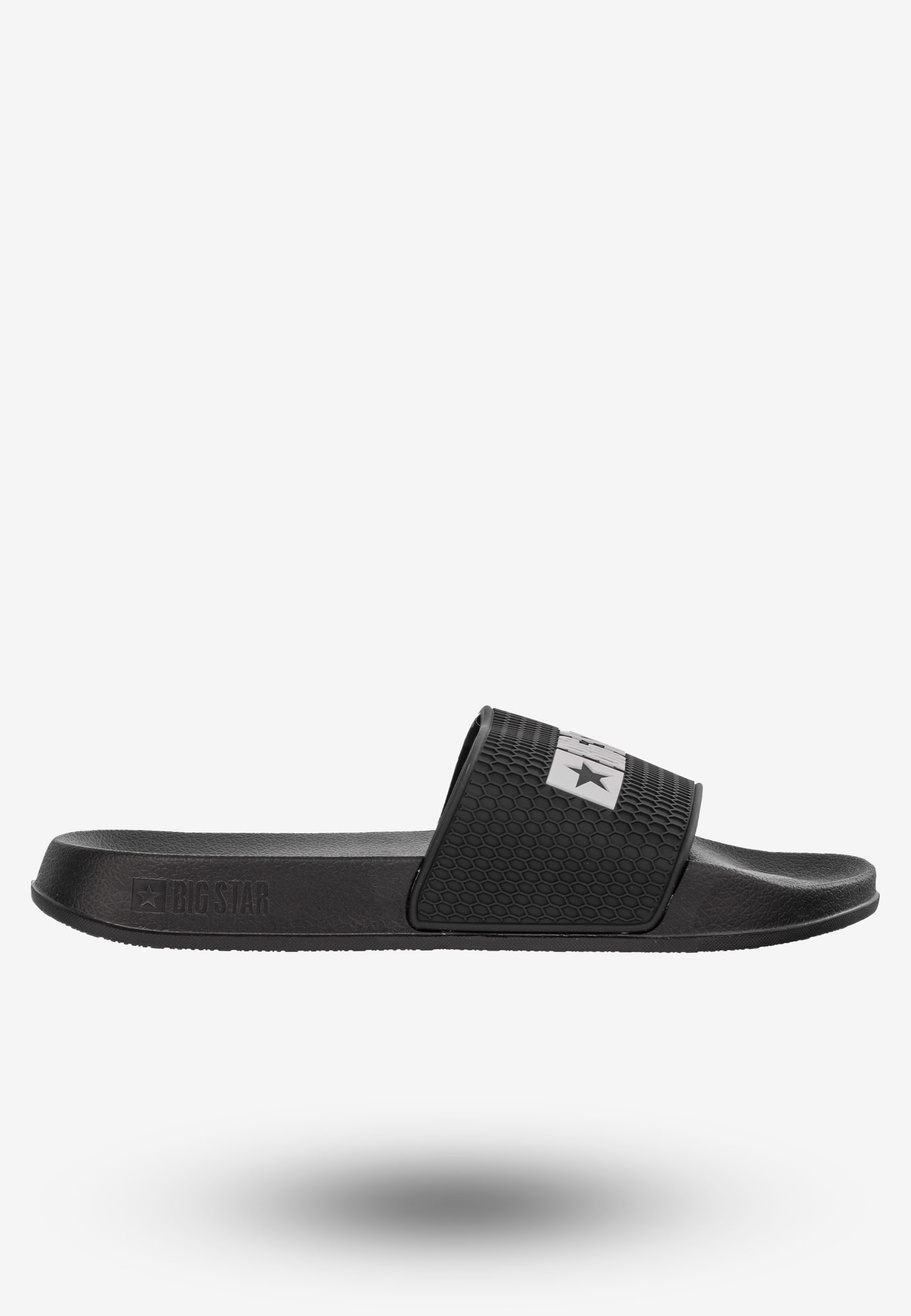 Klapki Męskie Buty BIG STAR Czarne JJ174505