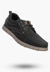 Półbuty Męskie Ekoskóra Buty Casual Skórzana Wkładka Czarne Badoxx