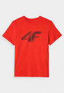 Koszulka Męska 4F T-shirt Z Nadrukiem Regular Czerwony 4FWMM00TTSHM2257