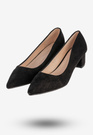 Czółenka Damskie Eleganckie Buty Na Klocku Niskie Czarne Goodin GD-OD-29
