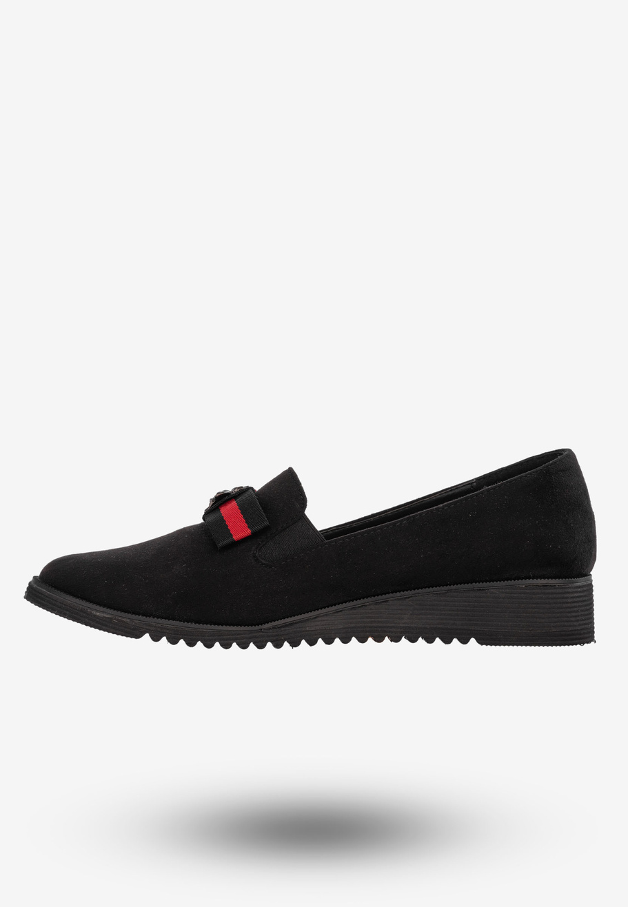 Mokasyny Damskie Buty Eleganckie Wygodne Czarne Goodin GD-FL325