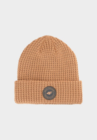 Czapka Chłopięca 4F Zimowa Beanie Z Recyklingu Beżowa 4FJWAW24ACAPM424