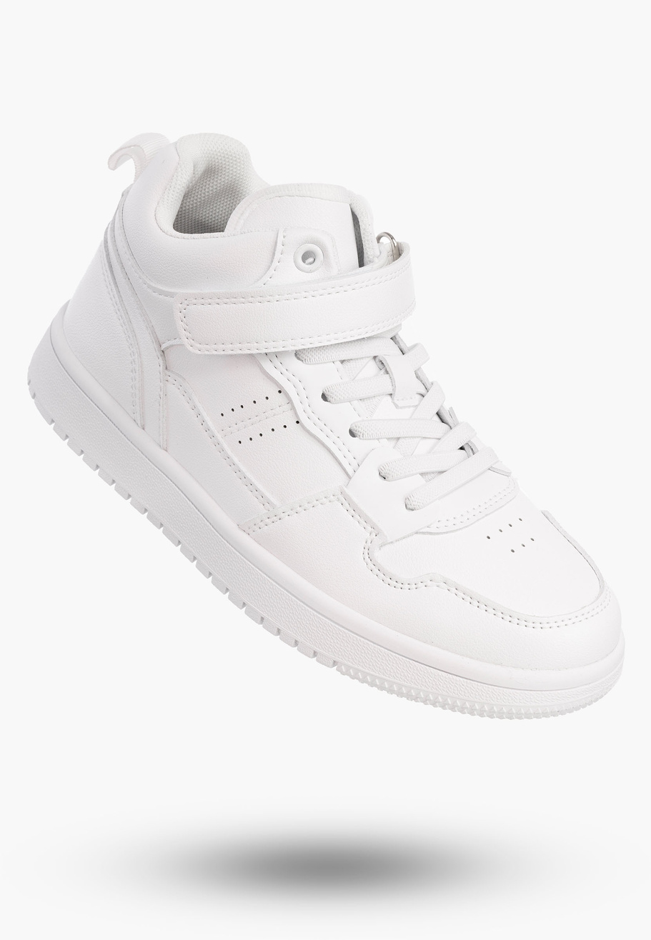Buty Dziecięce Sneakersy Białe Na Rzepy Sportowe Za kostkę TC823