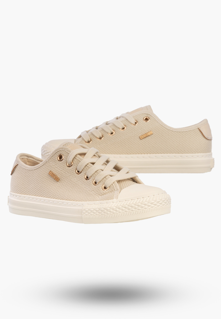 Trampki Damskie BIG STAR Sportowe Buty Niskie Beżowe RR274767
