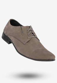 Półbuty Wizytowe Męskie Buty Eleganckie Peppe Rosso Popiel M452P