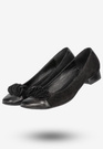 Półbuty Damskie Skórzane Buty Na Płaskim Obcasie Eleganckie Szewczyk Czarne 1422