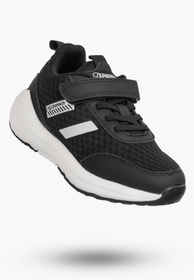 Sneakersy Dziecięce Buty Sportowe Na Rzepy Lekkie Wygodne Czarne APAWWA G661/G662