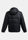 Kurtka Puchowa Męska Under Armour Sportowa Ocieplana Zimowa Z Kapturem Czarna Lightweight Insulated