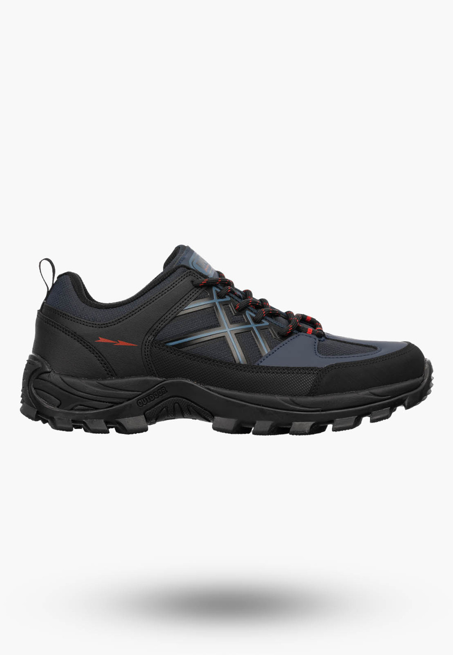 Buty Trekkingowe Męskie DK Sportowe Sznurowane Terenowe Granatowe
