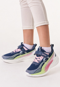 Buty Sportowe Dziecięce Sneakersy Na Rzepy Lekkie Granatowe Axim