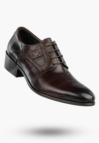 Buty Męskie JOHN DOUBARE Skórzane Półbuty Wizytowe Brązowe C179-P57-A02