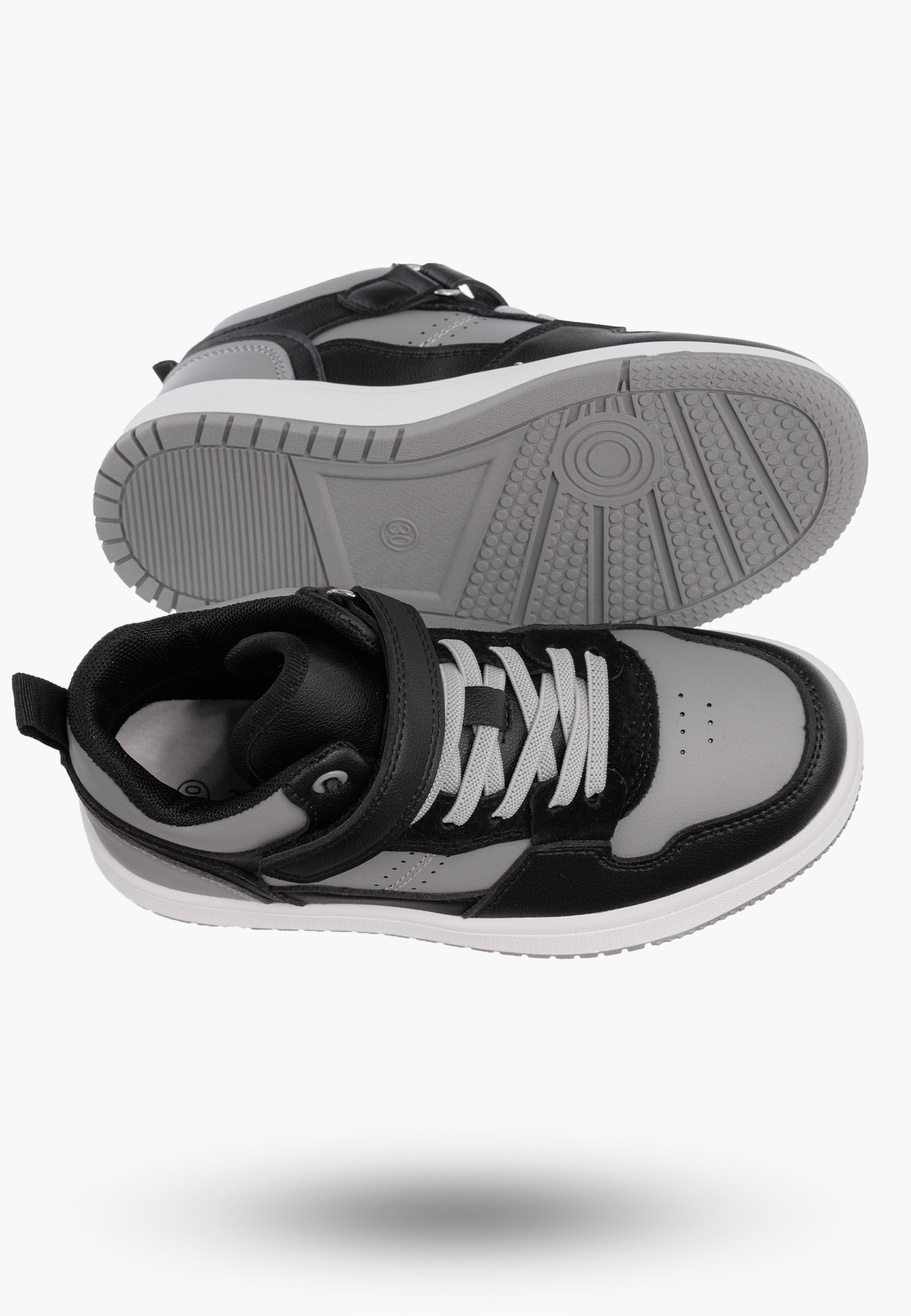 Buty Chłopięce Sneakersy Szare Na Rzepy Sportowe Za kostkę TC819