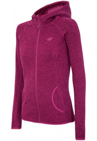 Bluza Damska 4F Sportowa Rozpinana Z Kapturem Fioletowa H4Z17-PLD002