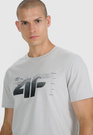 Koszulka Męska 4F T-shirt Z Nadrukiem Regular Szary 4FWAW25TTSHM2359