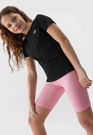 Legginsy Dziewczęce Kolarki 4F dzianinowe różowe 4FJWSS24TTIGF129