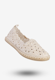 Baleriny Damskie Espadryle Eleganckie Buty Białe Potocki 24-16008WH