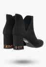 Buty Damskie Botki Czarne Skórzane Zamszowe Na Zimę PN-86/0-91011