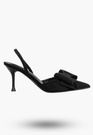 Szpilki Damskie Eleganckie Buty Na Obcasie z kokardą Czarne