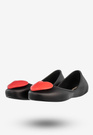 Baleriny Damskie Buty Wsuwane Z Serduszkiem Półbuty Zapachowe Czarne ZAXY V285014