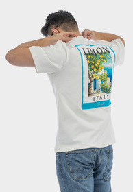 Koszulka Męska Oversize T-Shirt Ecru z nadrukiem Limoncello