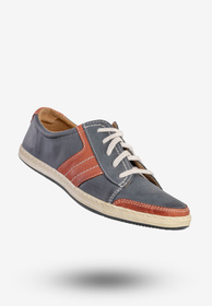 Półbuty Damskie Skórzane Sneakersy Klasyczne Granatowe OST 260