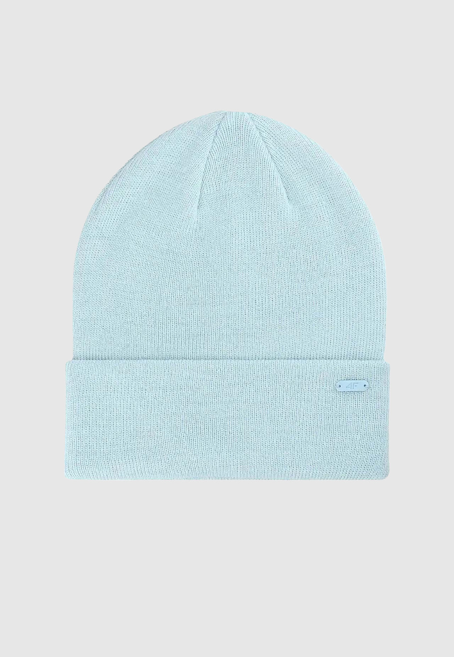 Czapka 4F Zimowa Beanie Uniseks Sportowa Jasny Niebieski 4FWAW25ACAPU622