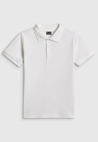 Koszulka Chłopięca 4F T-shirt Polo Z Kołnierzem Biały 4FJWSS26TPTSM662