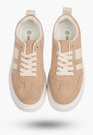 Sneakersy Damskie Sportowe Buty Na Platformie Casual Beżowe