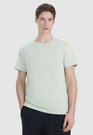 Koszulka Męska 4F T-shirt Z Nadrukiem Regular Miętowa 4FWSS25TTSHM2239