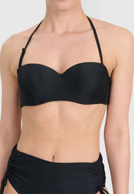 Bikini Góra Damskie 4F Biustonosz Strój Kąpielowy Filtr UV Czarny4FWSS26UBKTF086