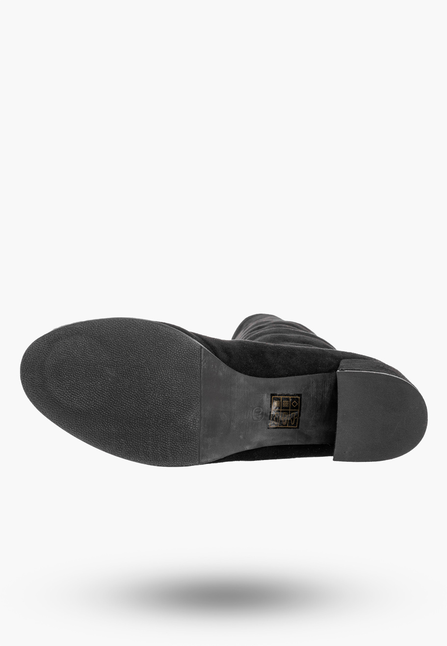 Kozaki Damskie Przed Kolano Buty Długie Zimowe Na Obcasie Czarne Filippo DKZ932/22BK