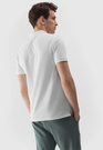 Koszulka Polo Biała 4F Sportowy T-shirt z kołnierzykiem Regular TPTSM130
