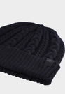 Czapka Damska Sportowa 4F Zimowa Beanie Prążkowana z Wiskozą Czarna 4FWAW24ACAPF457