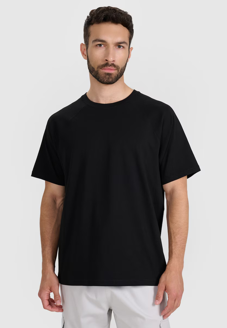 Koszulka Męska 4F Sportowa Bawełniana Oversize T-Shirt Basic Czarny 4FWAW25TTSHM2360