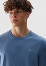 Koszulka Męska 4F Sportowy T-shirt Niebieski Regular TTSHM1154