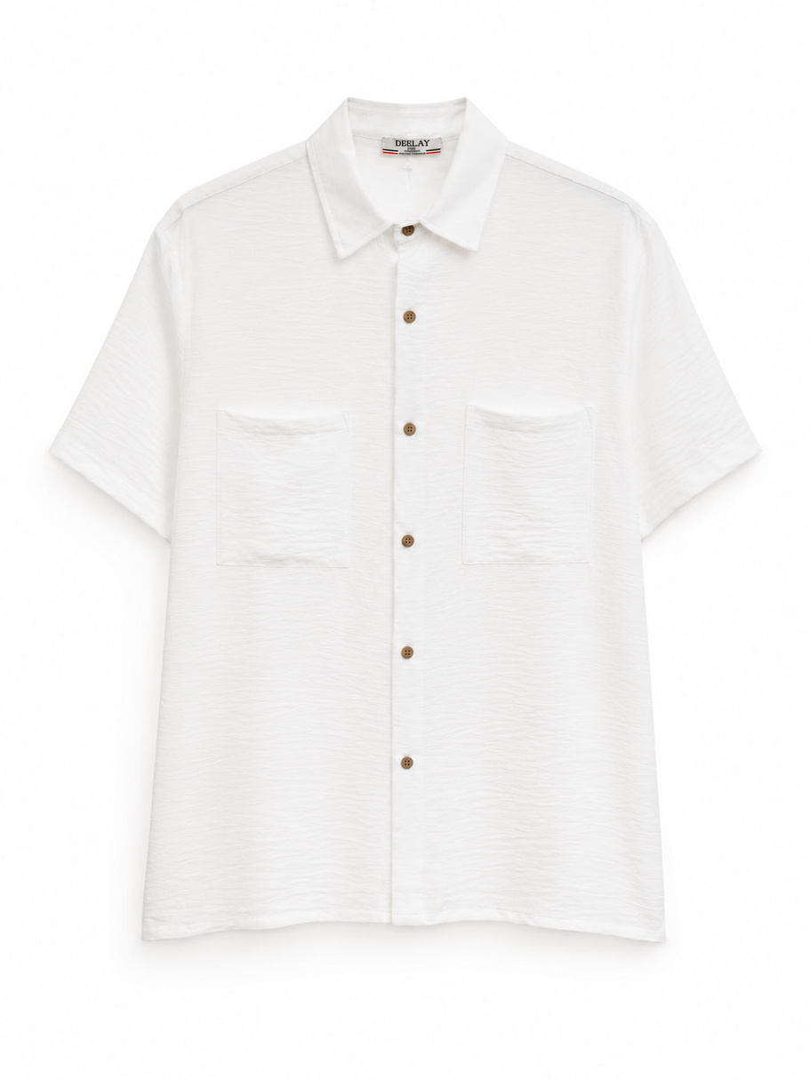 Komplet Męski T-Shirt Szorty Casual Letni Zestaw Wakacyjny Biały