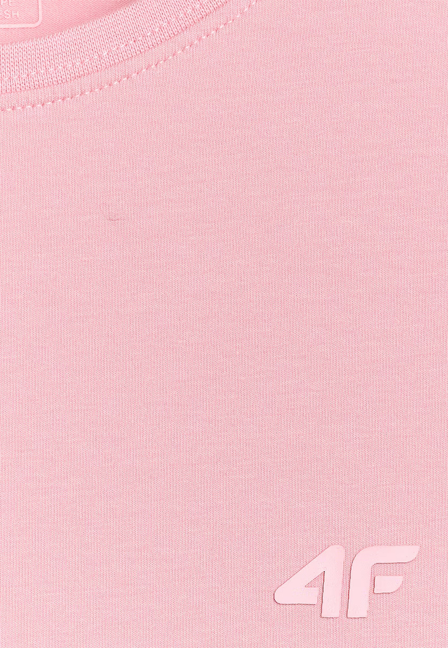 Koszulka Damska 4F T-shirt Slim Fit Gładki Różowy 4FWMM00TTSHF2255