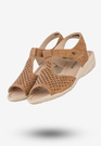 Sandały Damskie Ekoskóra Buty Na Wiosnę Lato Aloeloe Camel AA244046