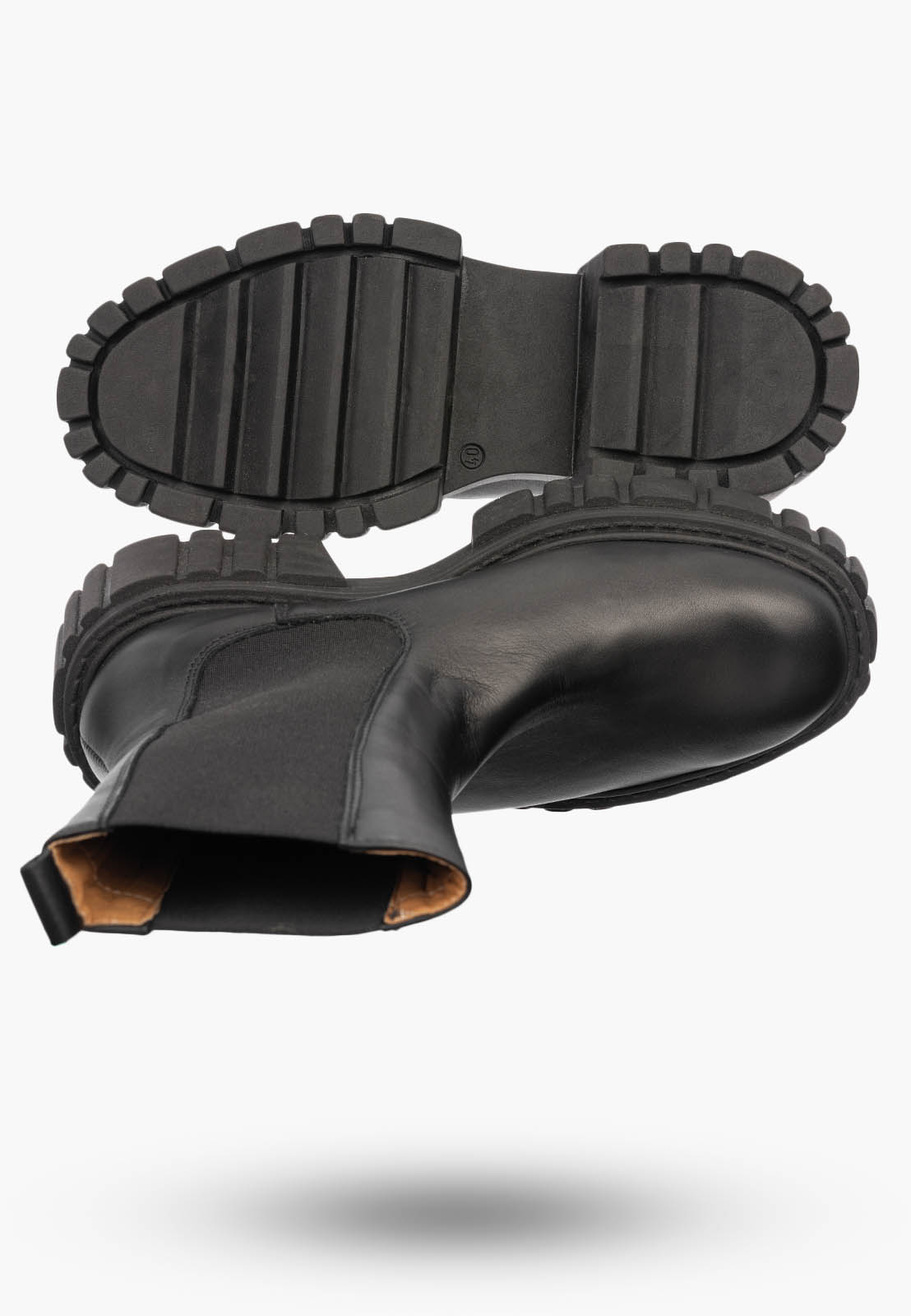 Sztyblety Damskie ULMANI SHOES Skórzane Buty Casual Czarne PROUKT POLSKI