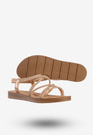 Sandały Damskie Buty Eleganckie Błyszczące Na Lato Złote Filippo DS6884/25GO