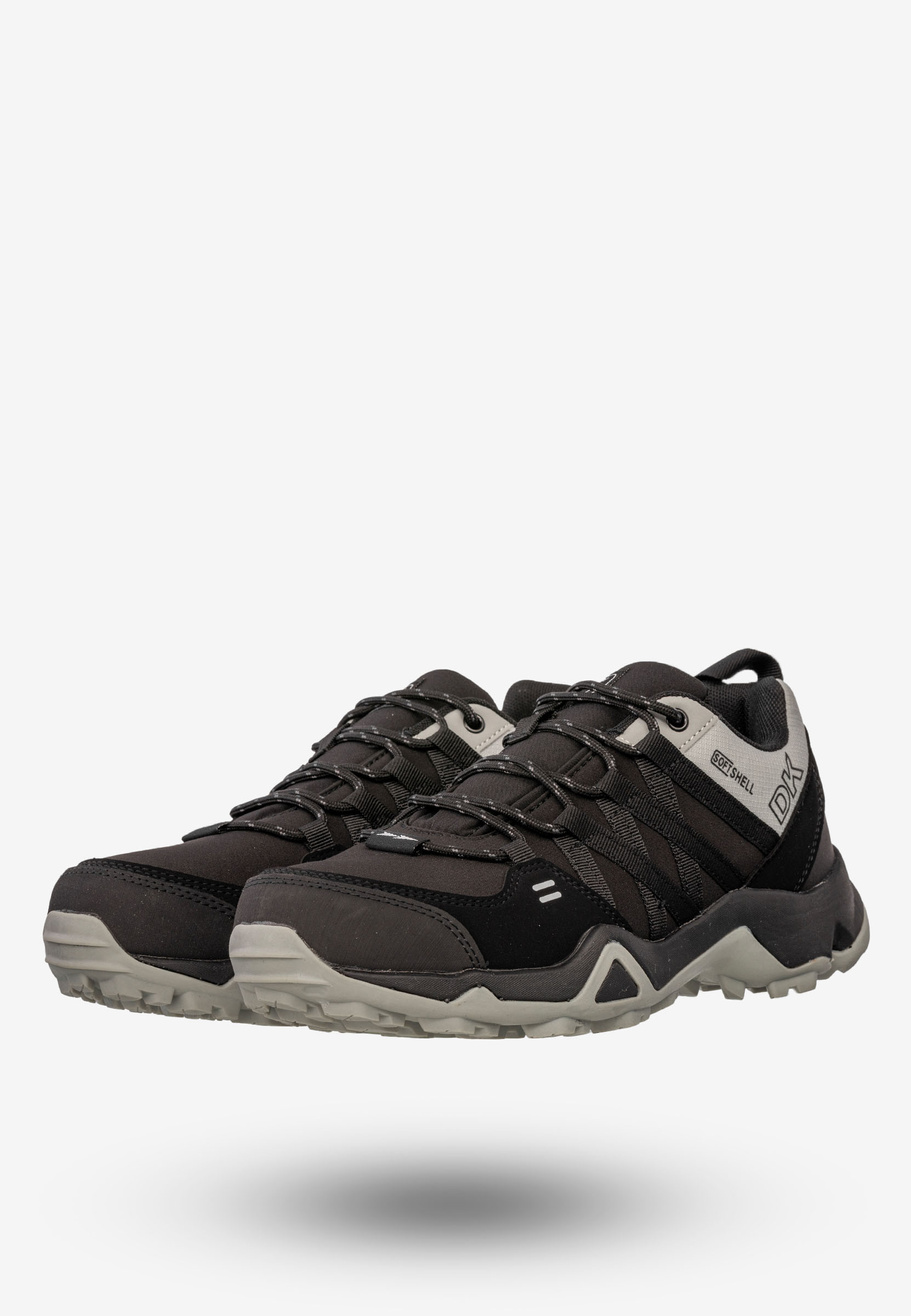 Sneakersy Męskie Buty Sportowe Trekkingowe Softshell Czarne DK Swat