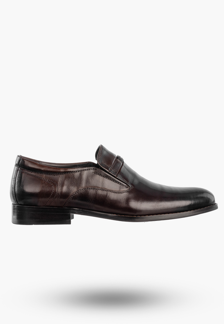 Buty Męskie JOHN DOUBARE Skórzane Półbuty Brązowe C253-A114-A02