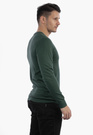 Sweter Męski Elegancki Klasyczny w serek Zielony S2005