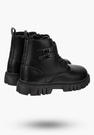 Buty Dziewczęce BIG STAR Trzewiki Ocieplane Eko Skóra Czarne OO374084