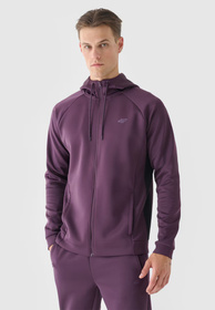 Bluza Męska 4F Rozpinana Sportowa Treningowa Fioletowa 4FWAW24TFSWM405