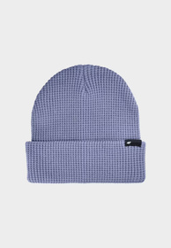 Czapka Męska 4F Zimowa Beanie Dwuwarstwowa Niebieska 4FWAW24ACAPM465