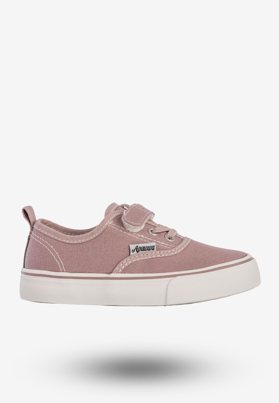 Tenisówki Dziecięce Na Rzepy Buty Sportowe Trampki Pastelowy Fiolet Apawwa RC360P